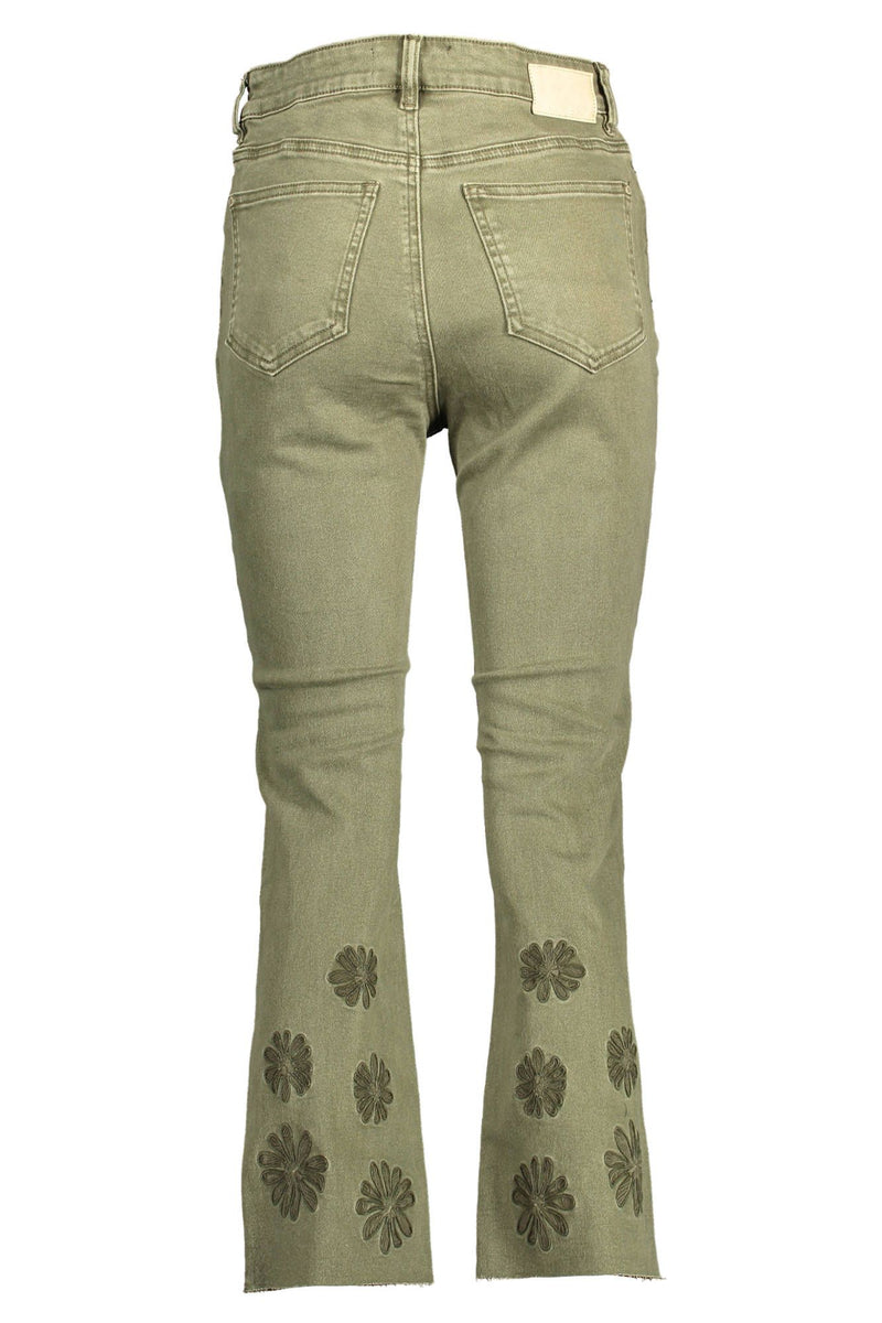 Desigual Green Cotton Women Jeans - Stylish & Comfortable