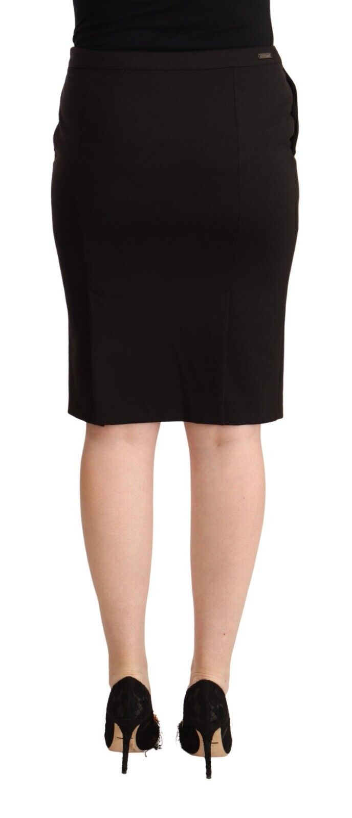 Jupe Droite Noire GF Ferre - Coupe Crayon Longueur Genou