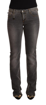 Costume National Jeans Femme Grises Délavées Taille Basse Droites