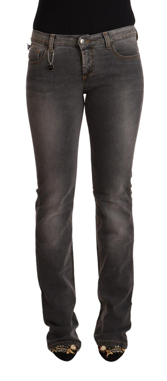 Costume National - Jeans droit taille basse, gris délavé