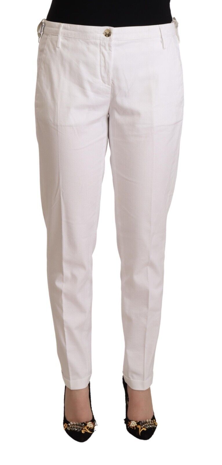 Pantalon Tapered Birgitte Blanc Mi-Taille de Jacob Cohen
