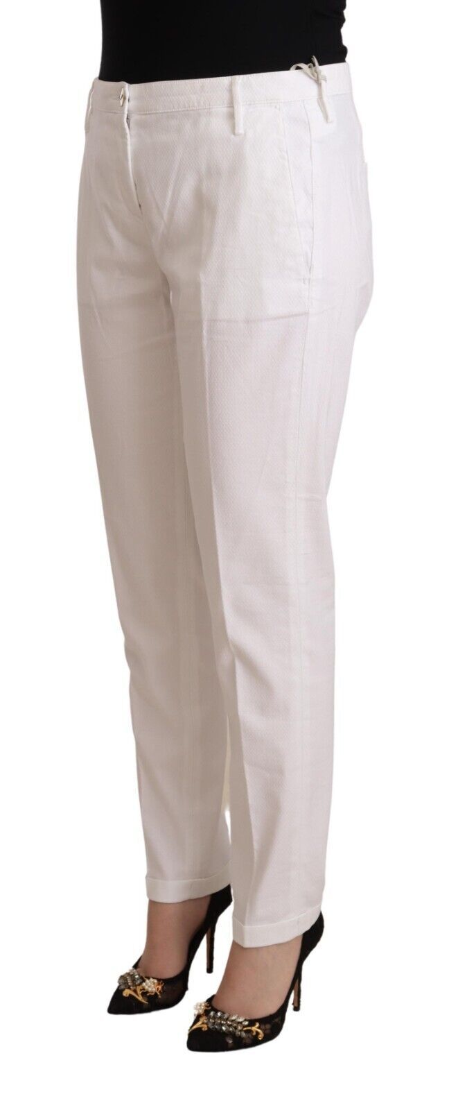 Pantalon Tapered Birgitte Blanc Mi-Taille de Jacob Cohen