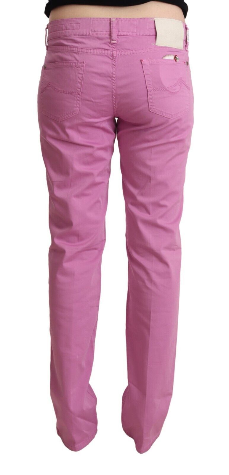 Jeans Tapered en Denim Rose à Taille Basse Jacob Cohen