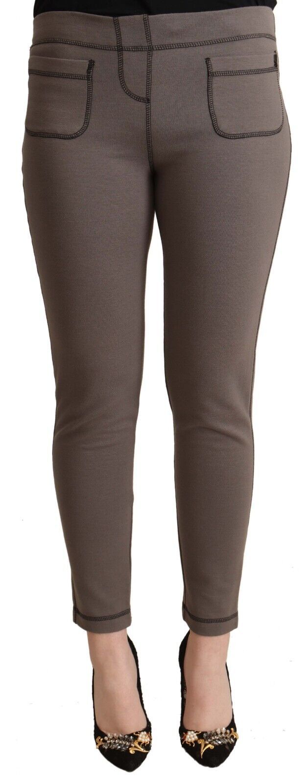 Pantalons Croisés John Galliano en Coton Gris pour Femme