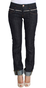 Acht Blue Denim Cotton Straight Fit Jeans - Élégance et Confort