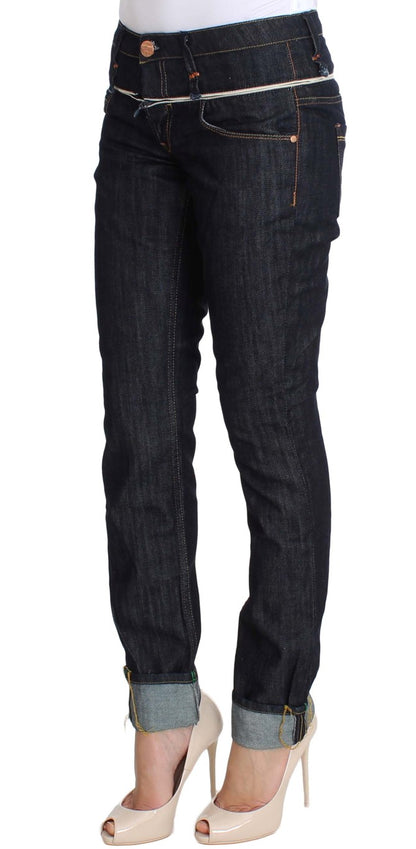 Jeans droits en coton et denim bleu Acht.