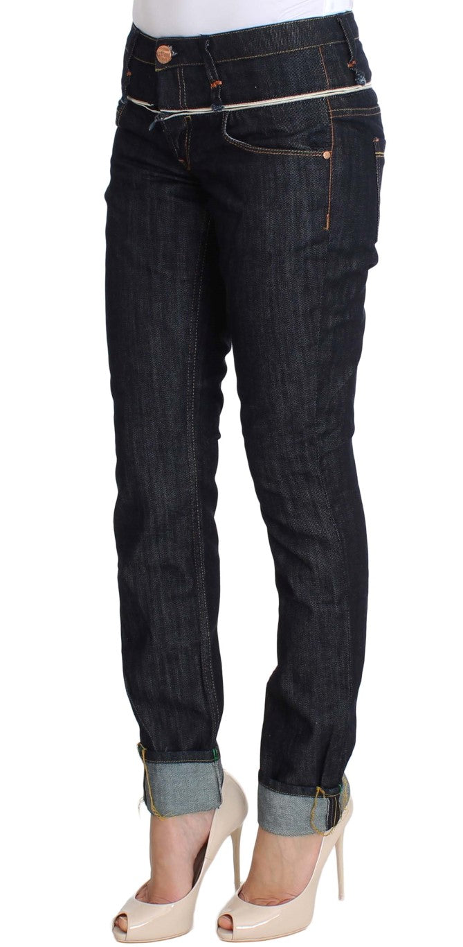 Acht Blue Denim Cotton Straight Fit Jeans - Élégance et Confort