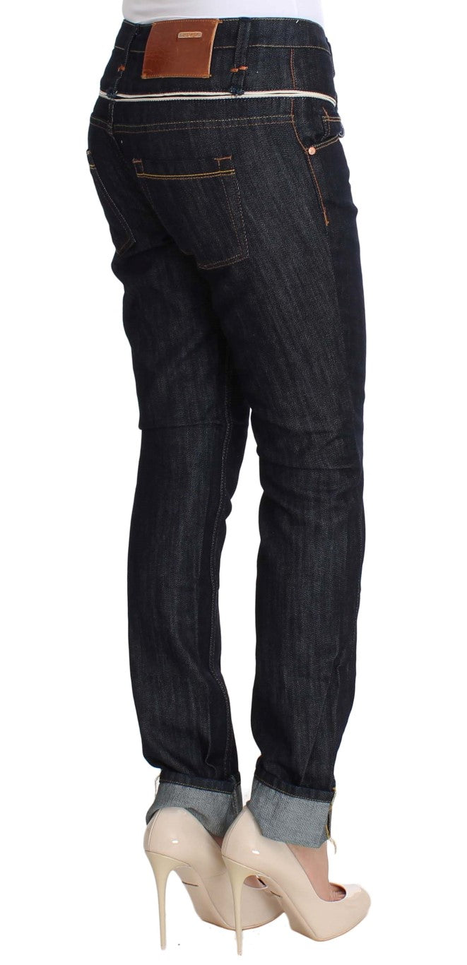 Acht Blue Denim Cotton Straight Fit Jeans - Élégance et Confort