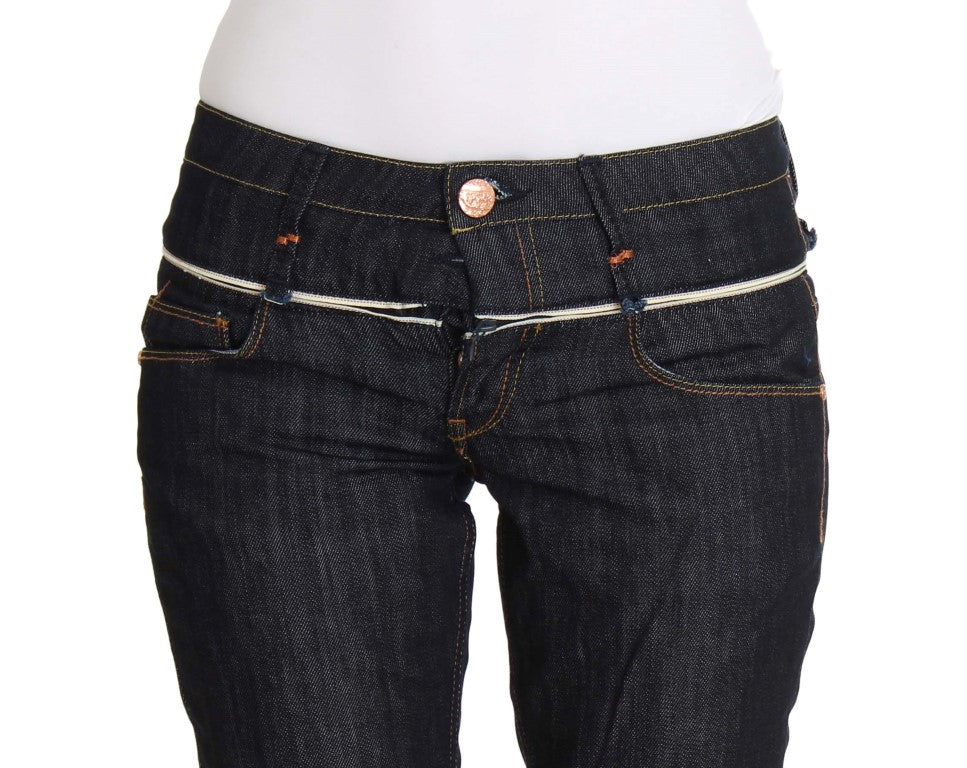 Acht Blue Denim Cotton Straight Fit Jeans - Élégance et Confort