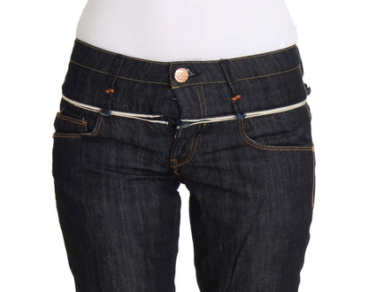 Jeans droits en coton et denim bleu Acht.
