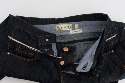 Jeans droits en coton et denim bleu Acht.