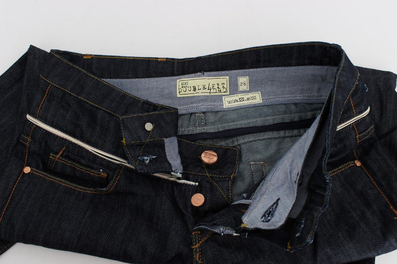 Acht Blue Denim Cotton Straight Fit Jeans - Élégance et Confort