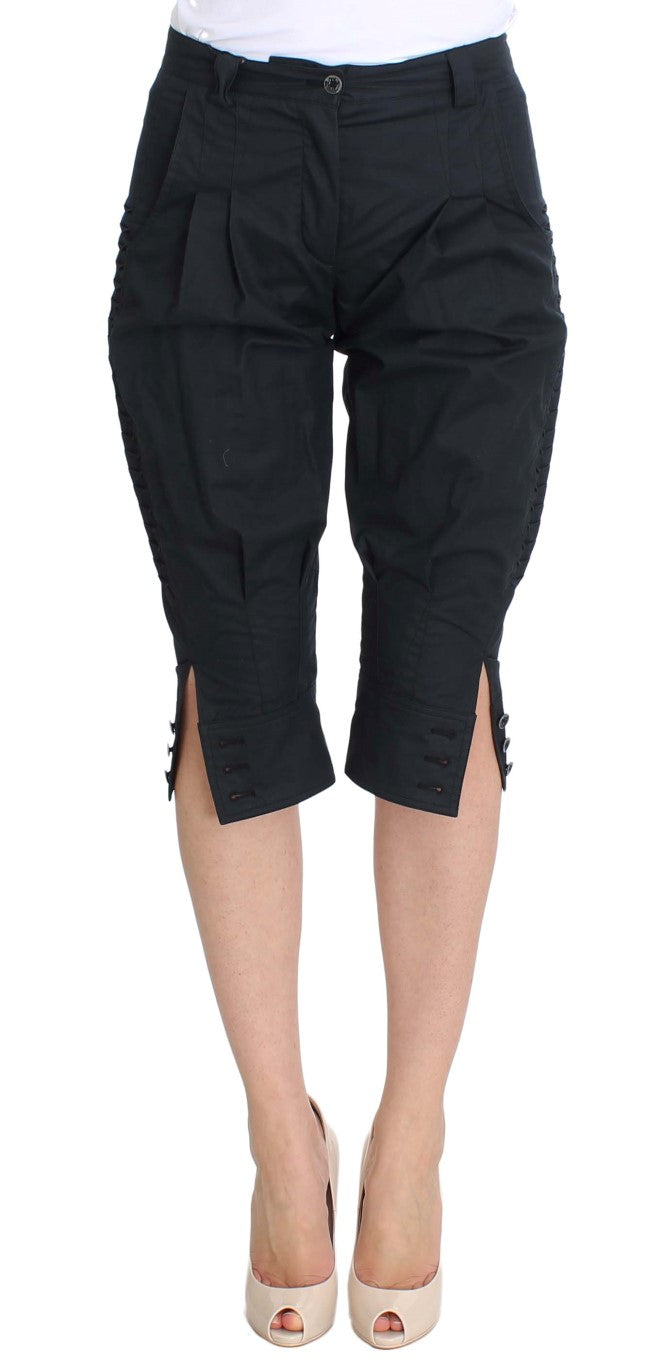 Pantalon 3/4 en coton bleu d'Ermanno Scervino