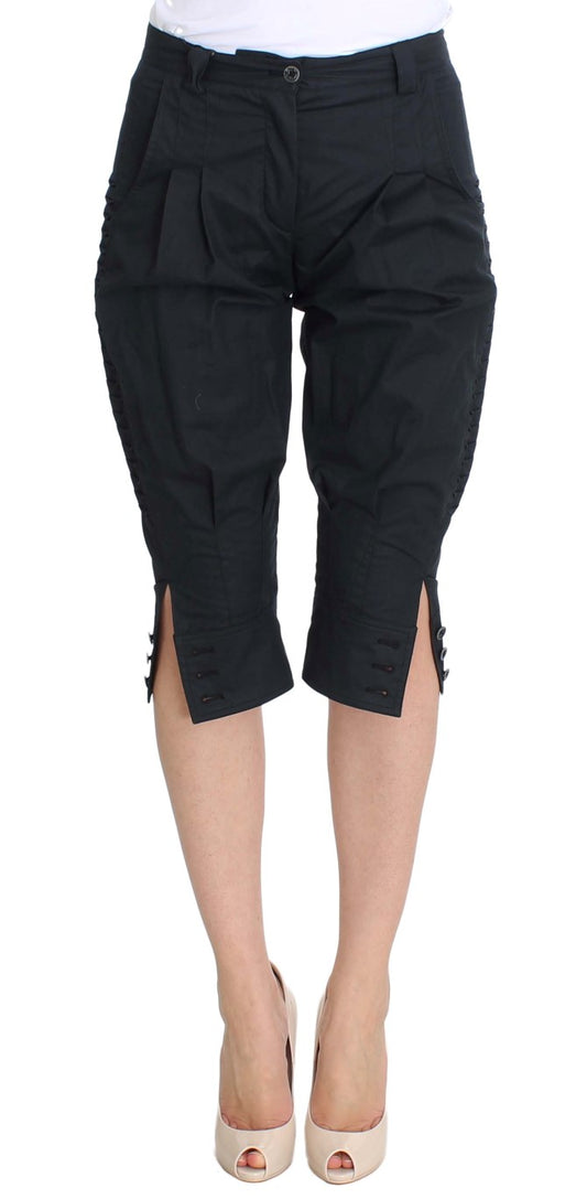 Pantalon 3/4 en coton bleu d'Ermanno Scervino
