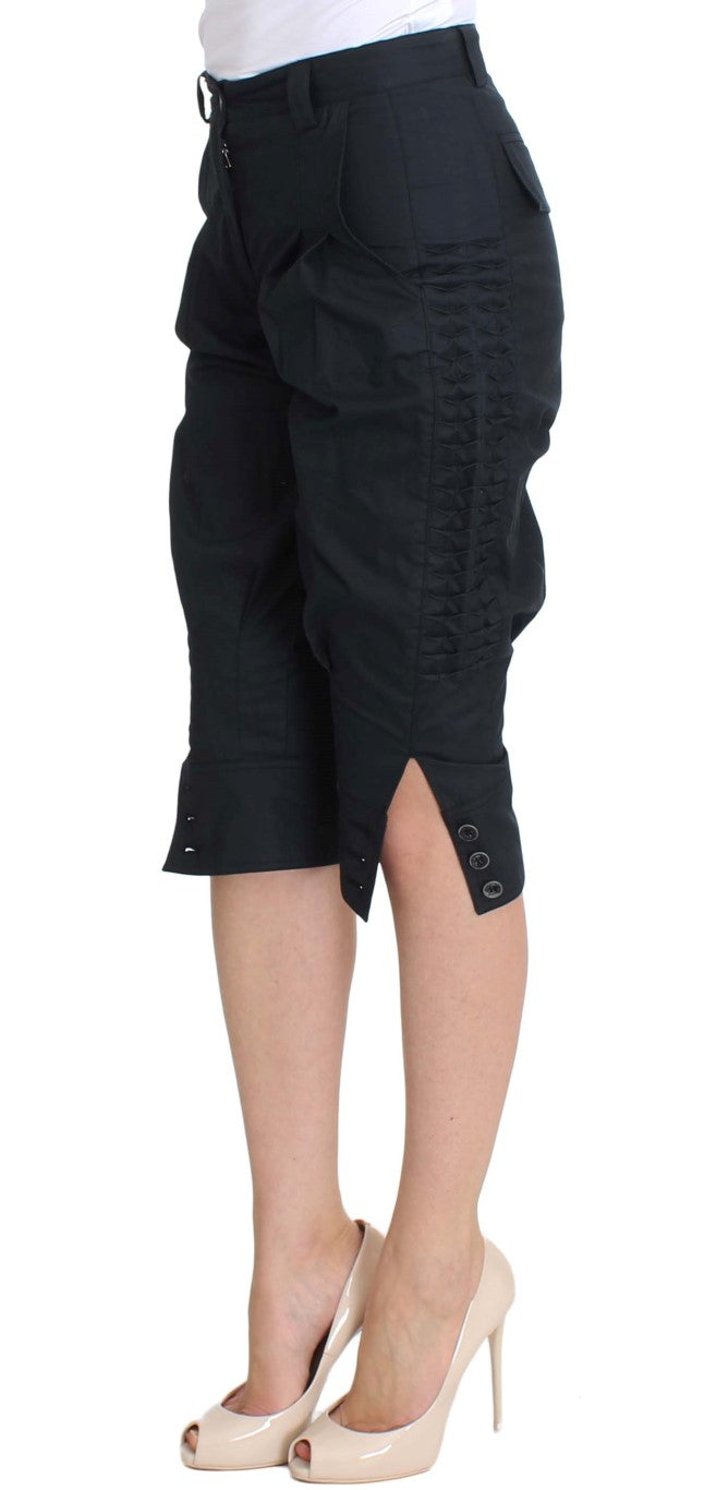 Pantalon 3/4 en coton bleu d'Ermanno Scervino