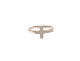 Bague Nialaya en argent 925 avec croix en zircone cubique