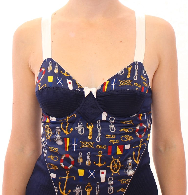 Dolce & Gabbana Blauwe Tanktop met Zeilermotief