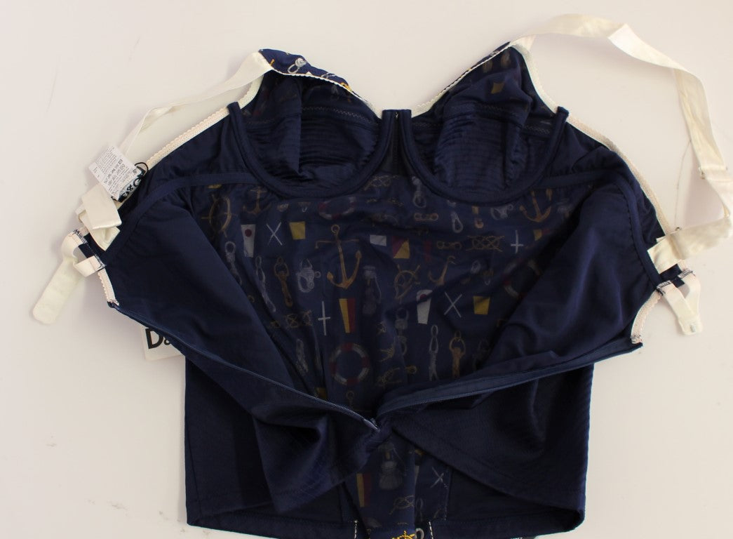 Dolce & Gabbana Blauwe Tanktop met Zeilermotief