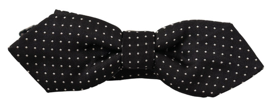 Nœud papillon ajustable Dolce & Gabbana à pois noirs et blancs