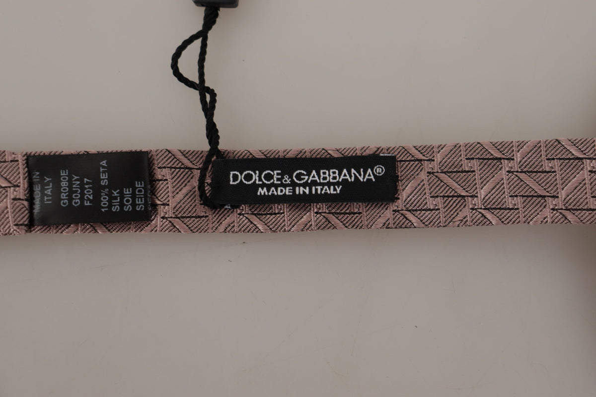 Nœud papillon ajustable Dolce &amp; Gabbana à imprimé fantaisie gris