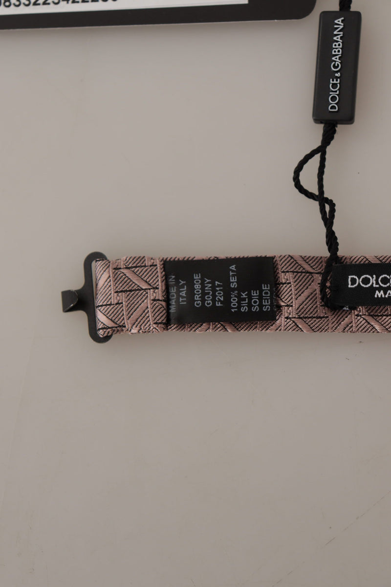 Nœud papillon ajustable Dolce &amp; Gabbana à imprimé fantaisie gris