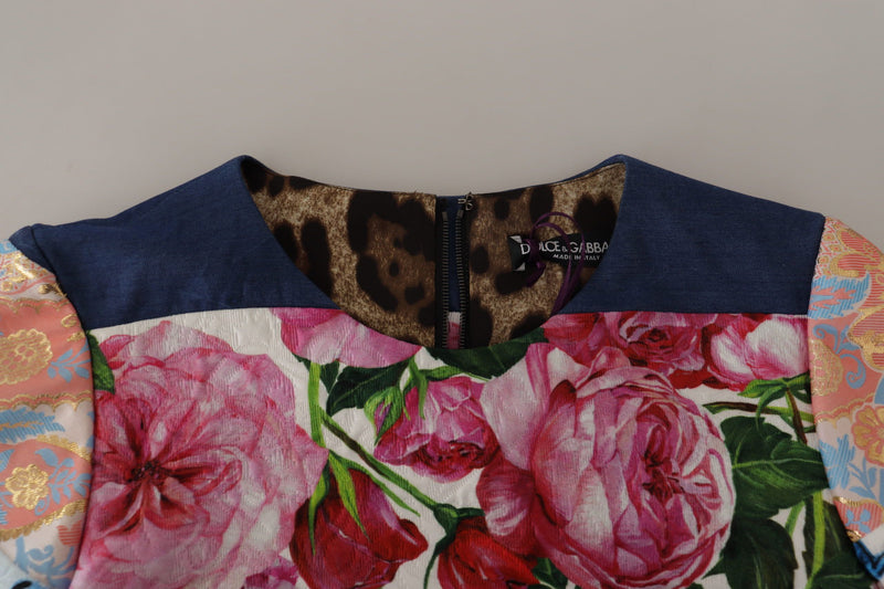 Dolce & Gabbana Robe Mini Floral Patchwork Multicolore