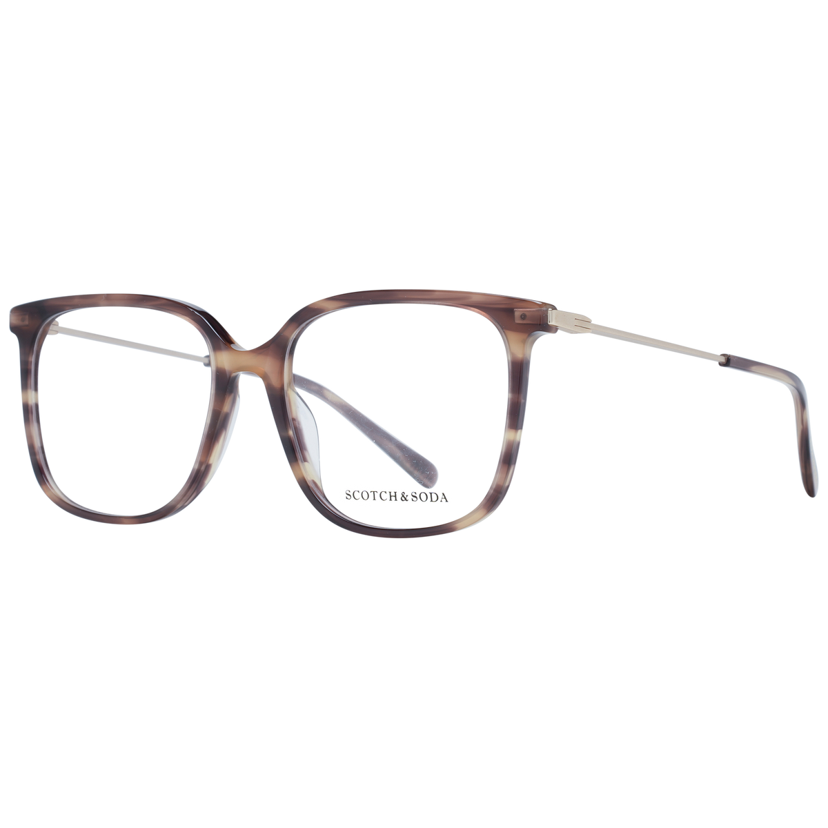 Scotch & Soda Brown Women Frames - Chic Square Acetate Glasses