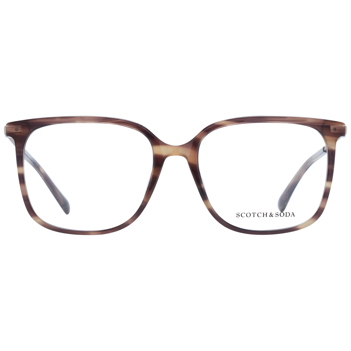 Scotch & Soda Brown Women Frames - Chic Square Acetate Glasses