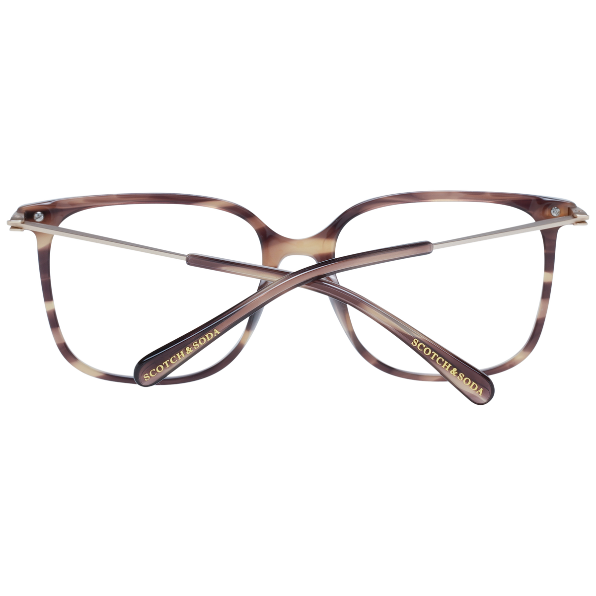 Scotch & Soda Brown Women Frames - Chic Square Acetate Glasses