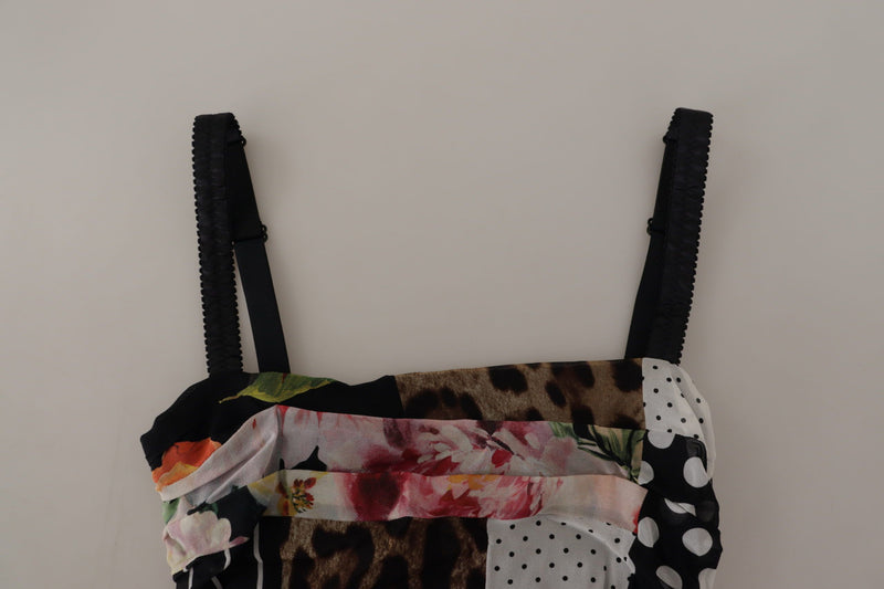 Robe Midi Florale Léopard Multicolore Dolce & Gabbana