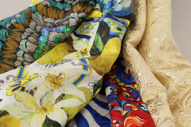 Dolce & Gabbana Jupe Maxi Longue Patchwork Multicolore Sicily