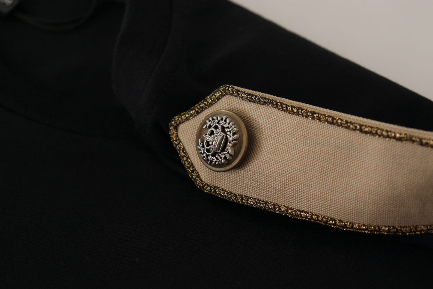 Dolce & Gabbana wit katoenen T-shirt met zwart logo en ronde hals.