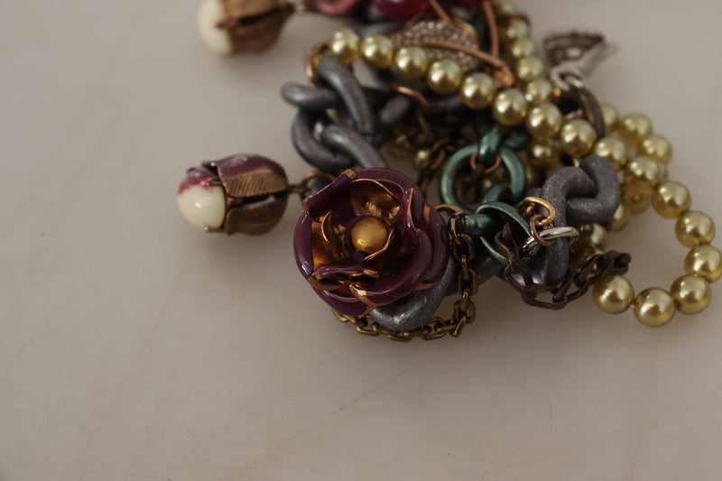 Collier Déclaration Floral en Cristal et Laiton Dolce & Gabbana