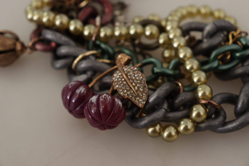 Collier Déclaration Floral en Cristal et Laiton Dolce & Gabbana