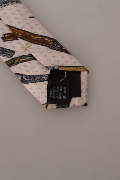 Cravate ajustable Dolce & Gabbana à pois roses 100 % soie