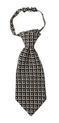 Cravate ajustable Dolce & Gabbana en soie 100 % noire et blanche à motif géométrique