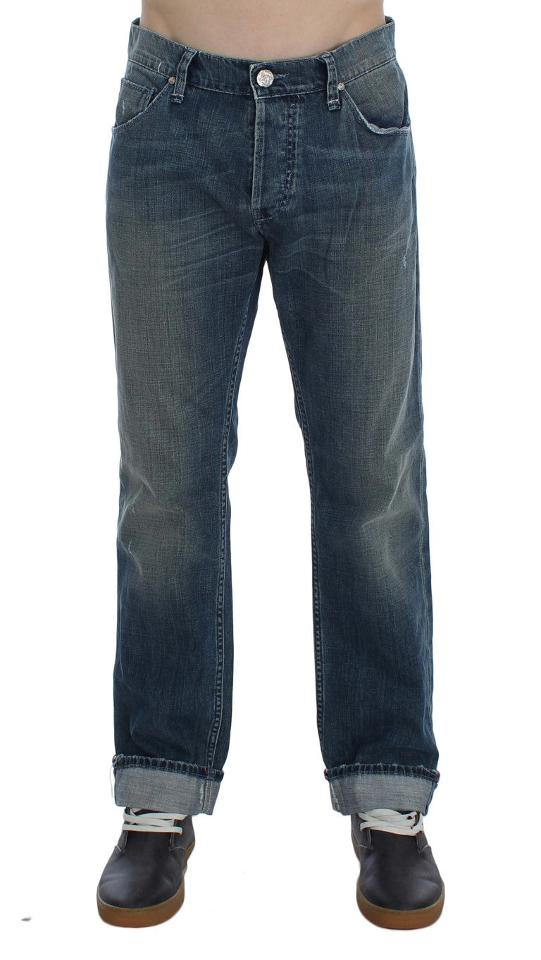 Acht Blue Wash Regular Fit Jeans for Men