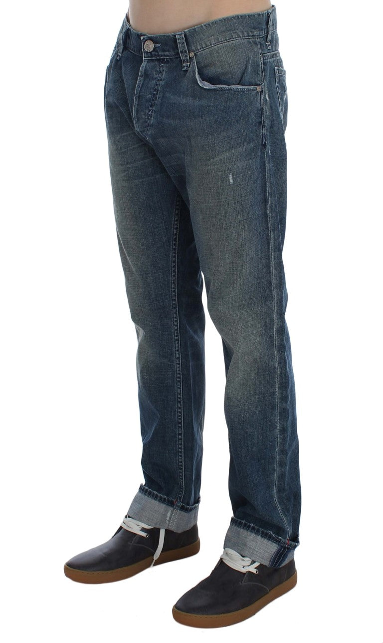 Acht Blue Wash Regular Fit Jeans for Men
