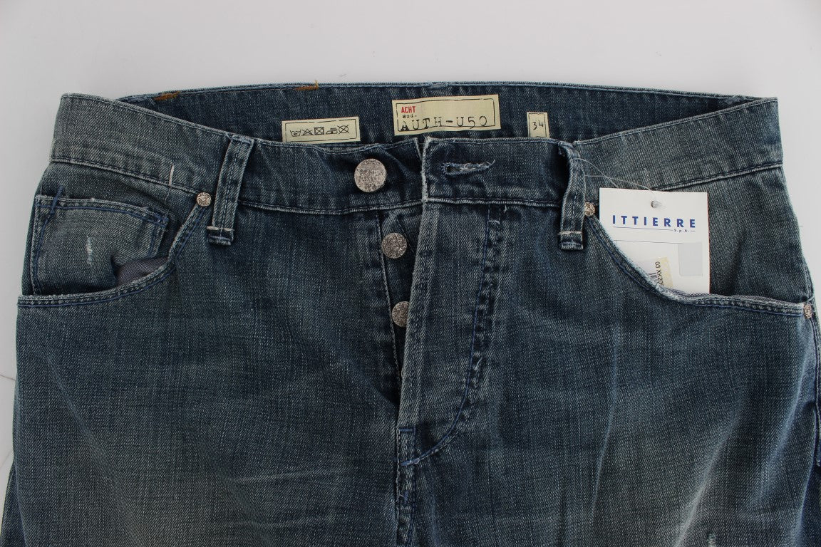 Acht Blue Wash Regular Fit Jeans for Men