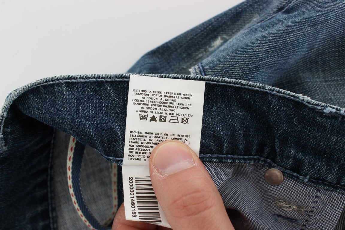 Acht Blue Wash Regular Fit Jeans for Men