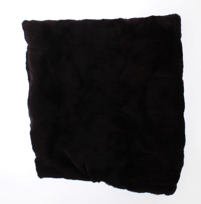 Bonnet écharpe à capuche en fourrure de belette violette Dolce &amp; Gabbana