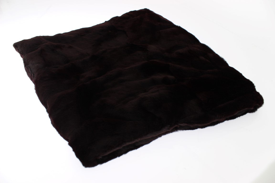 Bonnet écharpe à capuche en fourrure de belette violette Dolce &amp; Gabbana