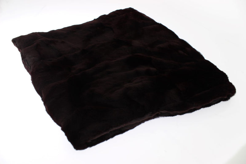 Bonnet écharpe à capuche en fourrure de belette violette Dolce &amp; Gabbana