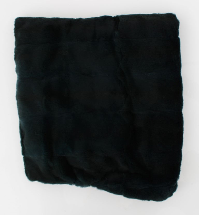 Dolce &amp; Gabbana Bonnet écharpe à capuche en fourrure de belette verte