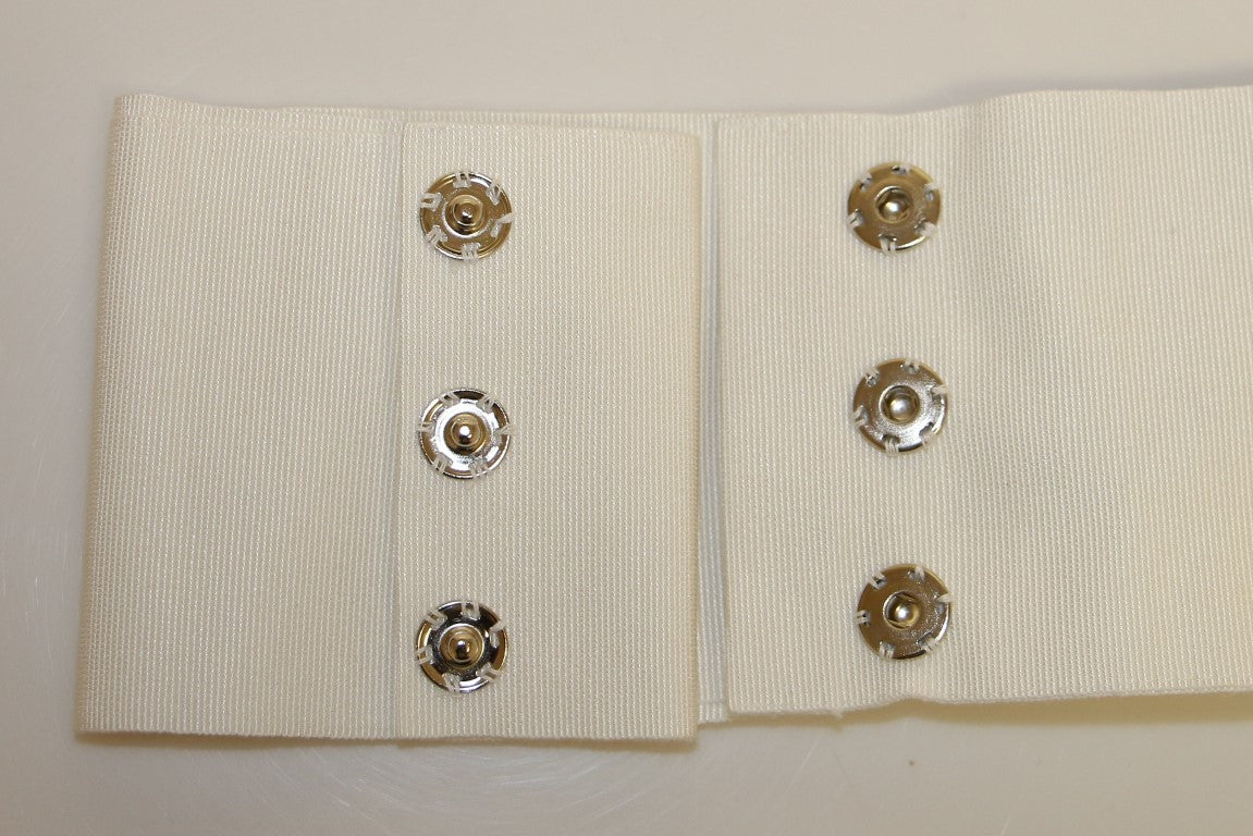 Ceinture large en laiton et cristaux blancs Dolce &amp; Gabbana