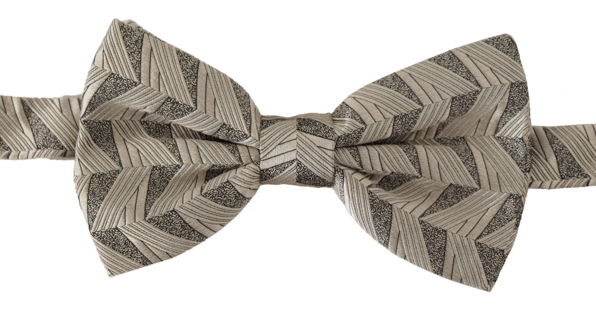 Nœud papillon papillon réglable gris 100 % soie Dolce &amp; Gabbana