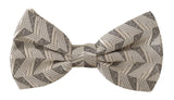 Nœud papillon papillon réglable gris 100 % soie Dolce &amp; Gabbana