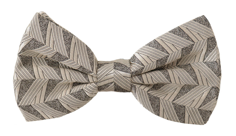 Nœud papillon papillon réglable gris 100 % soie Dolce &amp; Gabbana
