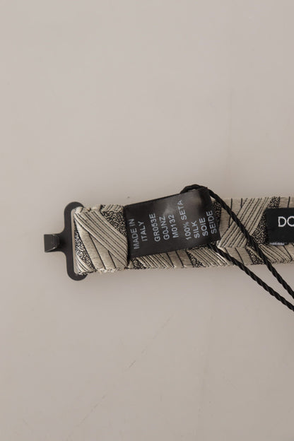 Nœud papillon papillon réglable gris 100 % soie Dolce & Gabbana