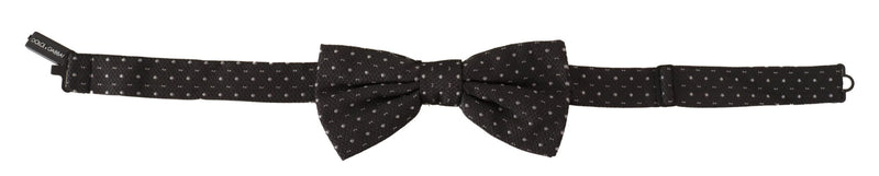 Cravate papillon 100 % soie à pois gris Dolce &amp; Gabbana